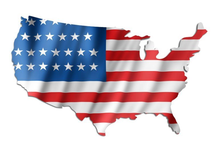 An American flag map